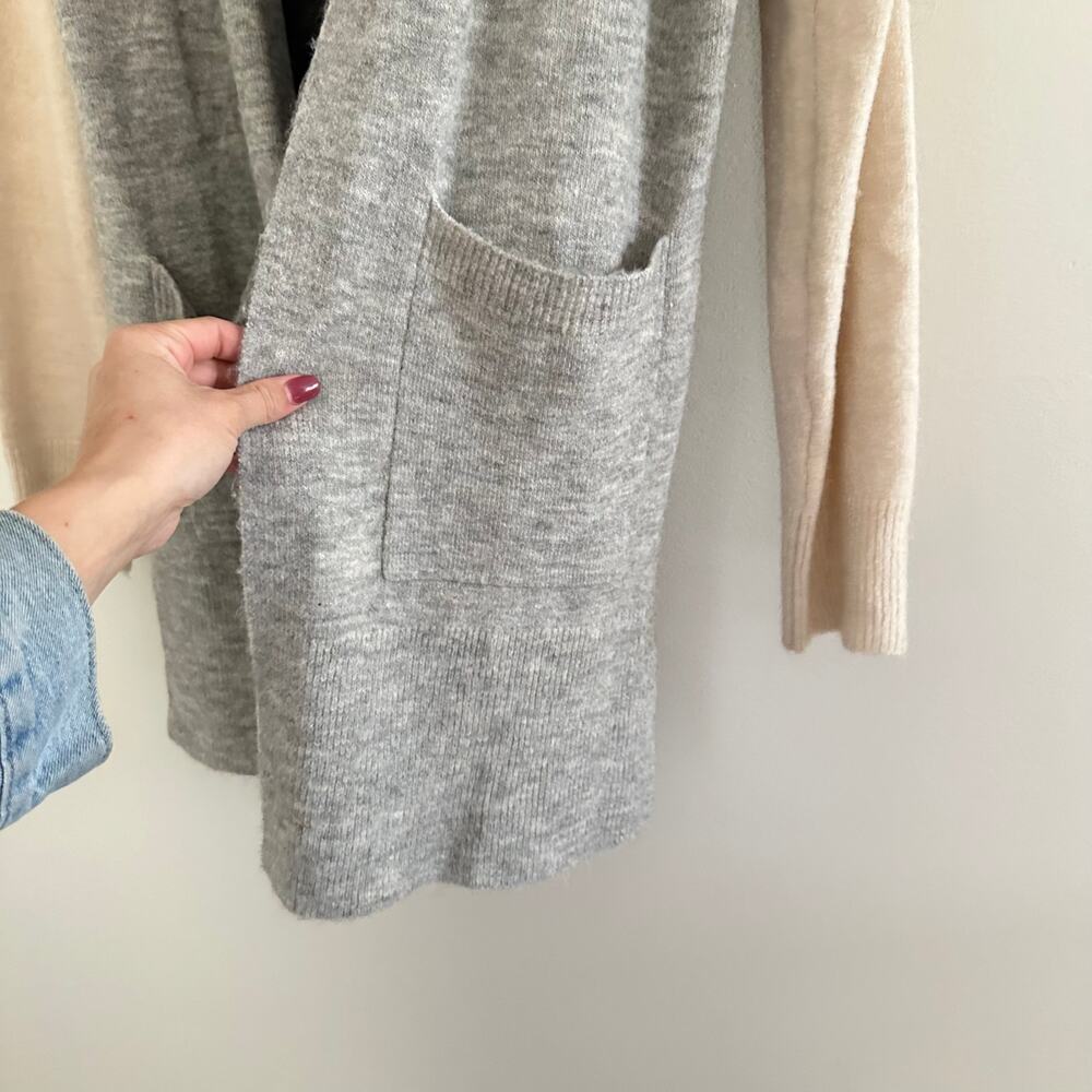 Mystree Open-Front Colorblock Cardigan Sweater Gr… - image 4